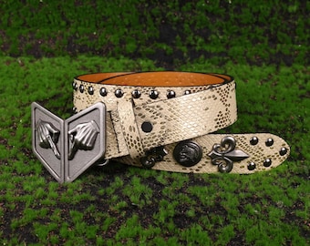 Cinturón de cuero estilo western para cosplay, accesorio de cuero auténtico, hebilla de aleación de zinc, cinturón personalizado para disfraz de adulto, ideal para convenciones.