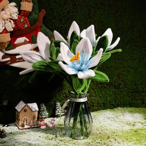Zelda Silent Princess Flower Handmade TotK BotW Cosplay Prop, Adjustable Flower Decor for Zelda Fan Gaming Desk Holiday Gift & Decoration