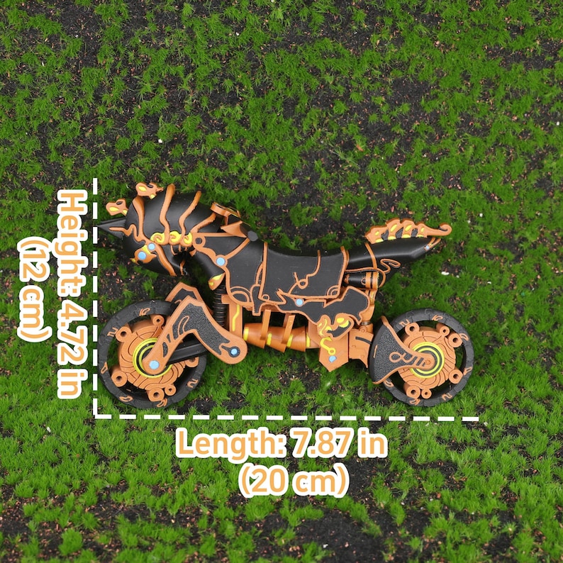 Highly detailed Master Cycle Zero 3D print inspired by Zelda BOTW and TOTK, positioned against a neutral background to focus attention on the vehicle's complex shapes, textures, and game-inspired aesthetics. The model's structure reflects both magical and mechanical elements from the game, and the suspension system is clearly visible. Perfect for showcasing in any fantasy or video game-themed decor setup and a must-have for dedicated fans of the Zelda franchise.