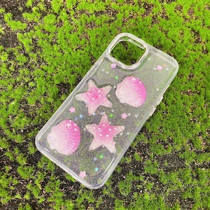 Shell Phone Case Decoden Clear Case with Seashells Ocean Unique Valentine Gift Special Handmade Phone Case Gift for Her Summer iPhone Cover