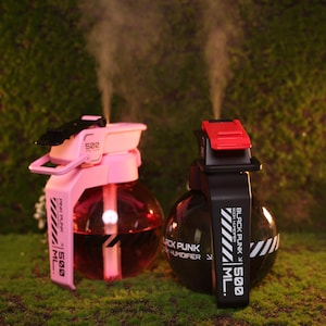 Hand Grenade Humidifier Essential Oil Diffuser USB Rechargeable 5 Hrs Usage Stylish Pink Black for Aromatherapy Gift Office Desktop Diffuser
