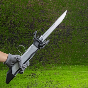 Disgraced Blade Fantasy Cosplay Sword Replica with Telescopic Mechanism Expanding Crossguard Gamer Gift Cosplay Prop Toy Gift Blade Sword