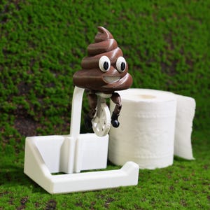 Funny Poop Shaped Toilet Paper Holder Unique Bathroom Accessories Decor Birthday Gag Gift Toilet Roll Holder Wall Mount Holiday Gift