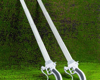 Attack on Titan Telescopic Swords Prop Pair for Cosplay Display 3D Maneuver Gear Blade Replica Anime Gamer Holiday Gift AoT Gear Sword Toy