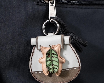 Zelda Forest Leaf Enamel Keychain Bag Charm Cosplay Accessory Gamer Holiday Gift Collectible
