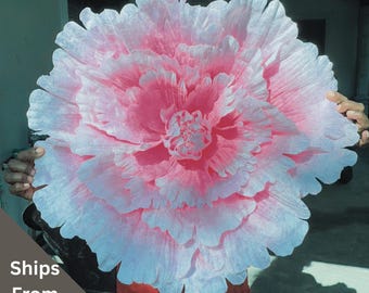 Peonía gigante de terciopelo de 60 cm: decoración para eventos DIY