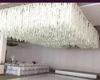 Dosel de orquídeas artificiales: decoración de techo para bodas y eventos