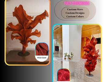 Decoración artificial para bodas - Flores de tela totalmente personalizables - Decoración personalizada para eventos - Centro de mesa