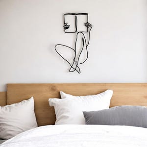 Minimalist Line Art Metal Wall Decor - Modern Geometric Wall Art for Home - Stylish Metal Wall Hangings - Unique Home Metal Decor