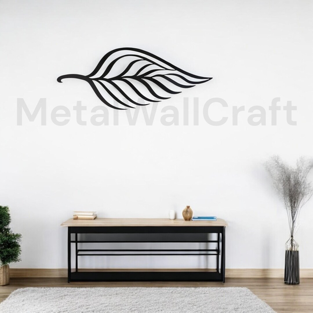 Beautiful view of Metal Leaf Wall Decor For Living Room