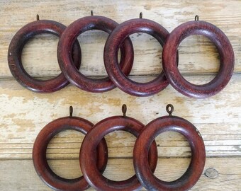 Wood Drapery Rings Etsy