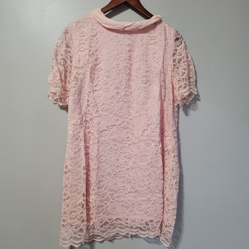 Vintage 60s Pink Lace Dress BabyDoll