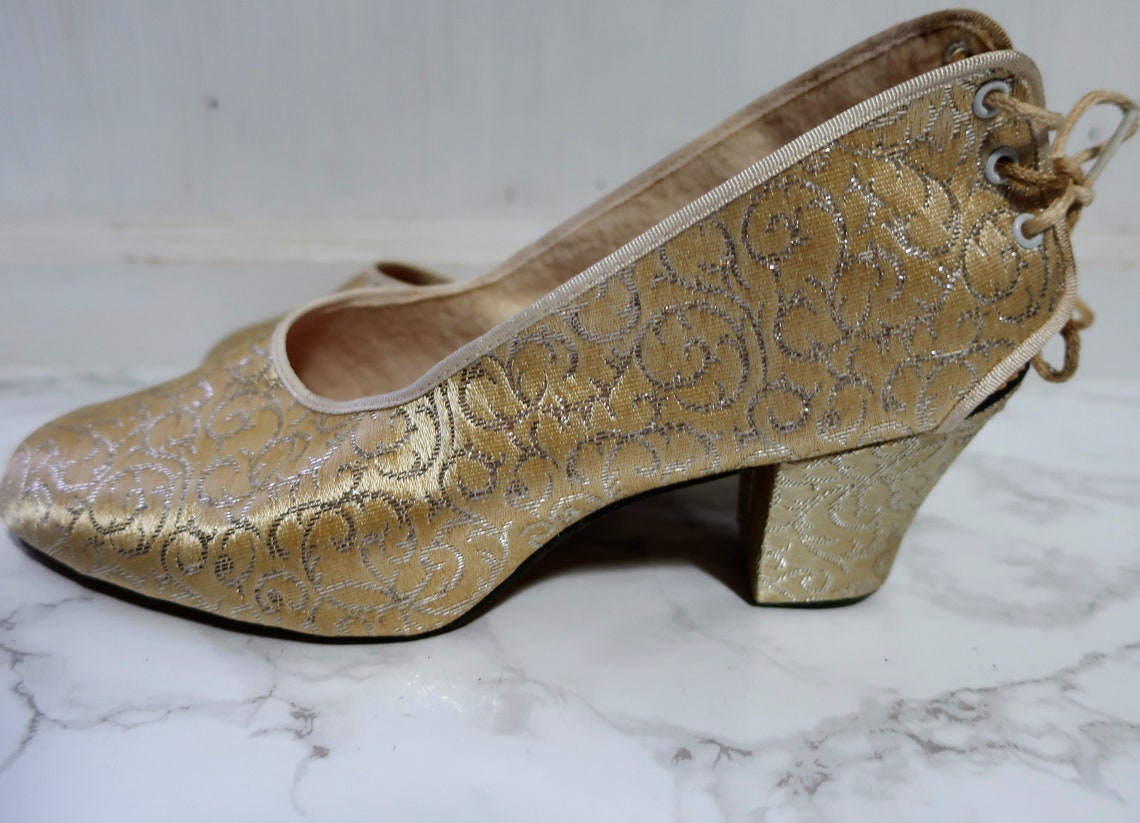 GOLD Practical Burial Shoes Funeral Casket Death Embalming Etsy