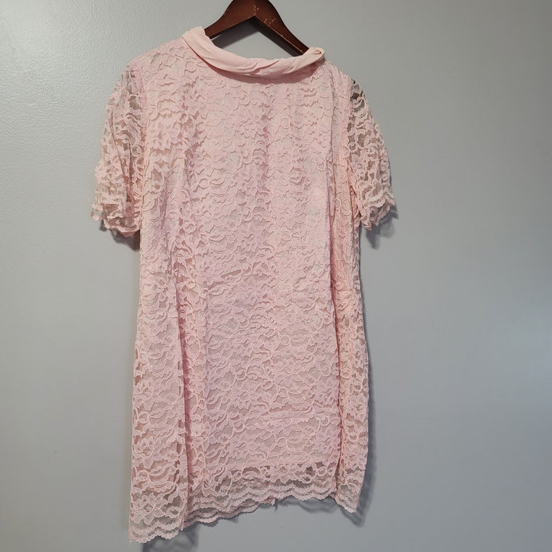 Vintage 60s Pink Lace Dress BabyDoll