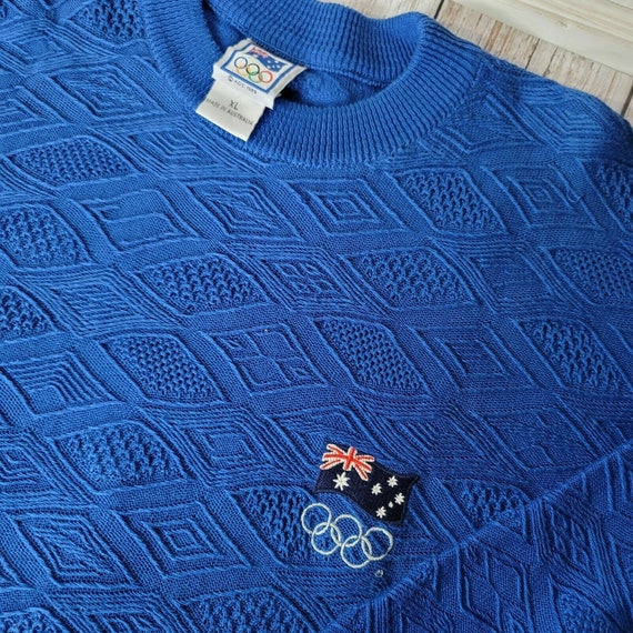 Vintage COOGI Australia Sydney Olympics Blue Crew… - image 1