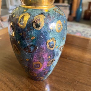 Lusterware vase signed Lyndy
