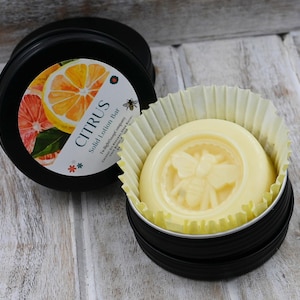Solid Lotion Bar - Beeswax Lotion Bar in Tin, Choose your scent