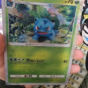 lenticular pokemon card Large Size - Mega Venusaur ex Promo Oddish Gloom Lenticular Pokemon Card