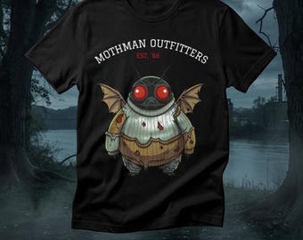 Mothman Shirt, Cryptid Graphic Tee, Funny Mothman Gift, Paranormal Shirt, West Virginia Tee, Weird Shirt, Cute Mothman, Cryptid Lover Gift