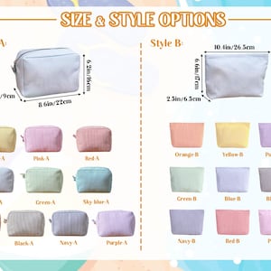 Personalized Seersucker Makeup Bag,Custom Name Toiletry Bag, Vacation Travel Pouch, Bridesmaid Gifts for Her image 7