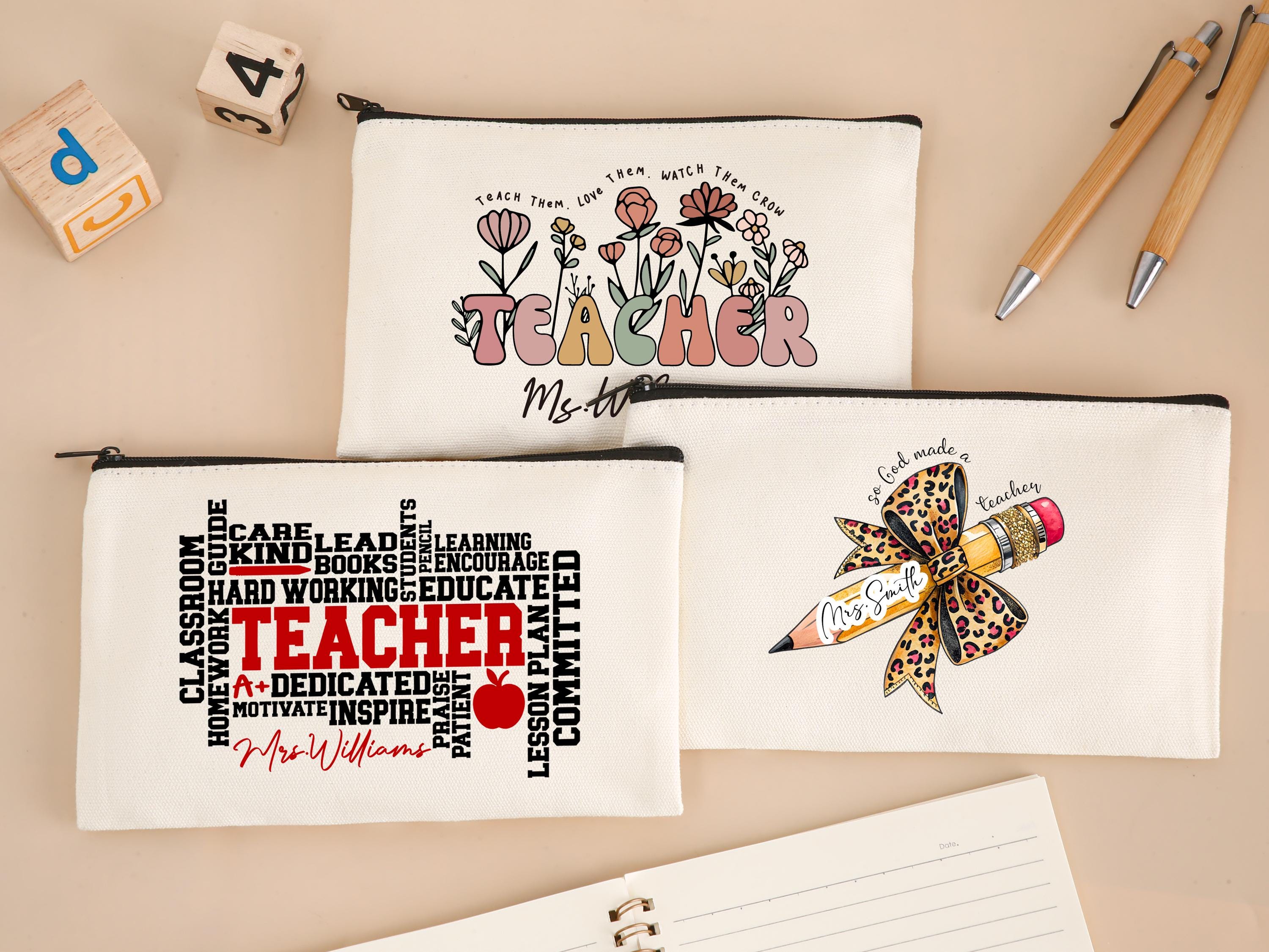 Personalized Canvas Teacher Pouch