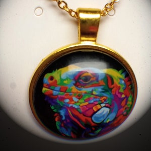 Iguana Pendant, Reptile Jewelry