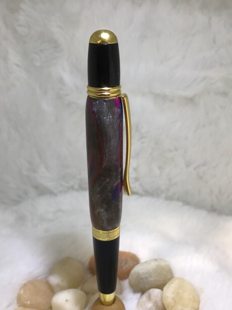 Moody Twist Pen Black and Gold Accent, Parker Refill Etsy
