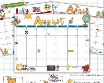 Printable Calendars, Kids Calendars, Homeschool Calendars, Morning Menu Calendar, Classroom Calendar, Busy Binder, Montessori Calendar