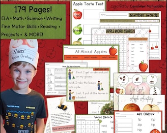 Apple Unit Study | Homeschool Unit Study, Kindergarten Science, Fall Apple Activities, Apple Life Cycle, Math Literacy Centers