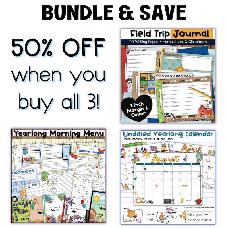 Morning Menu - 80 Pages | Morning Binder for Kids | Yearlong Morning Work | Kindergarten, First Grade, Second Grade | Homeschool Routine image 12