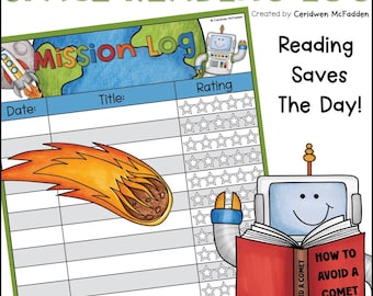 Registro de lectura espacial / Rastreador de lectura imprimible para niños (PDF)