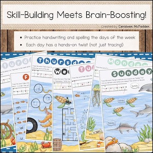 Year-Long Homeschool Morning Menu Printable Binder | 80 Pages Daily Routine for 1st & 2nd Grade | Morning-Work and Morning Time Pack