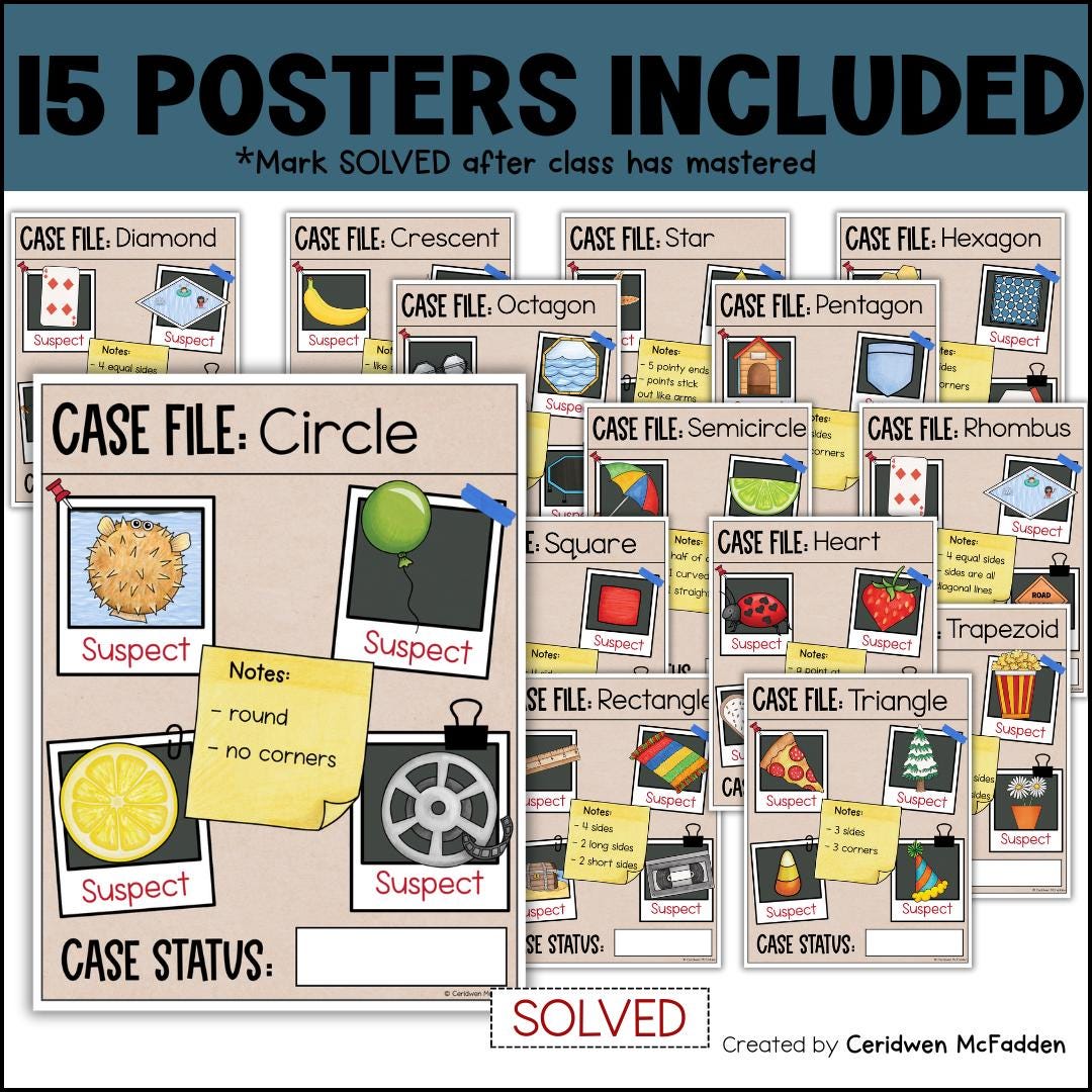 2D Shapes Math Centers Printable | Kindergarten Geometry Activities ...