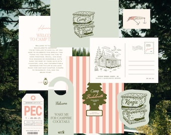 Camp Bachelorette Kit: Editable Templates- DIGITAL!