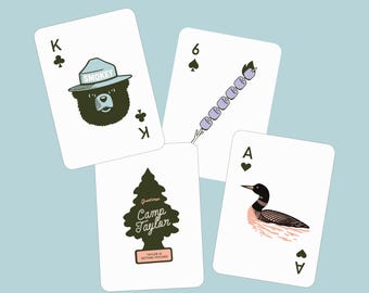 DIGITAL TEMPLATE : Camp Bach Playing Card Template