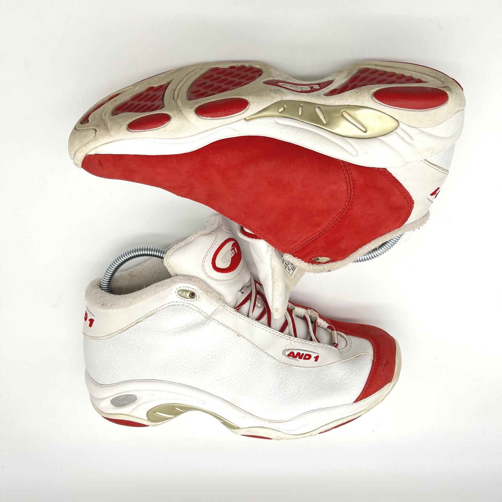 And1 Tai Chi 2002 Mens Basketball Shoes 9 White Red Sneakers
