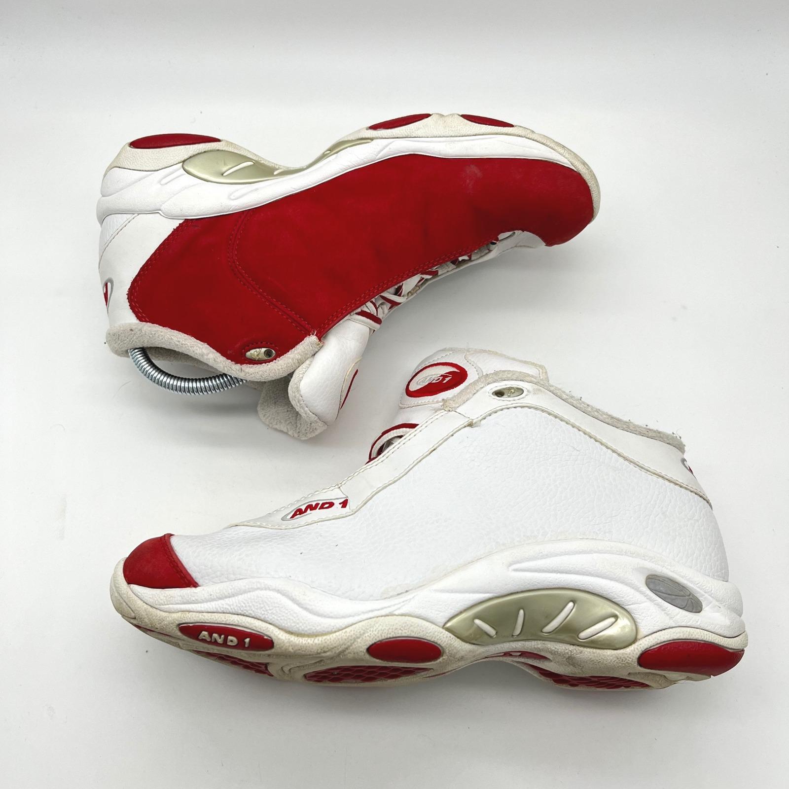 And1 Tai Chi 2002 Mens Basketball Shoes 9 White Red Sneakers  display picture 2