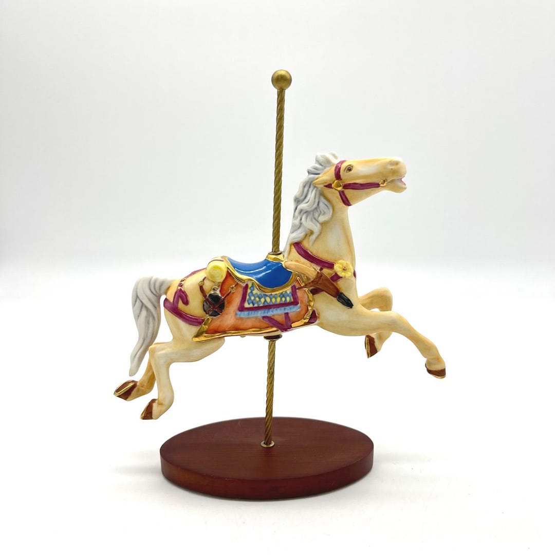 Franklin Mint Treasury of Carousel Art Western Horse 1990 Retired - Etsy
