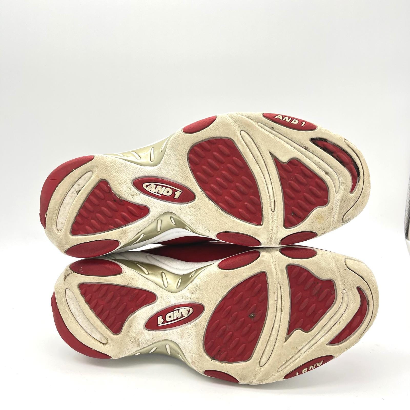 And1 Tai Chi 2002 Mens Basketball Shoes 9 White Red Sneakers