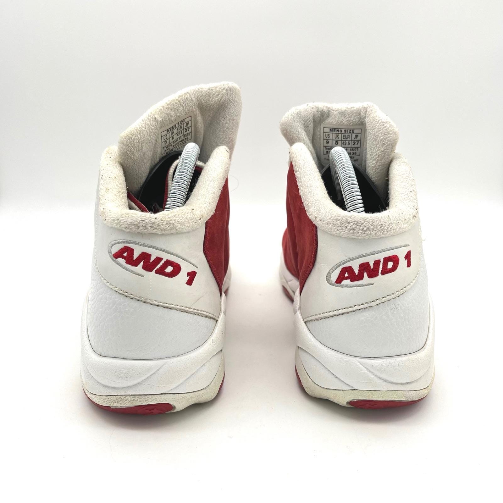 And1 Tai Chi 2002 Mens Basketball Shoes 9 White Red Sneakers