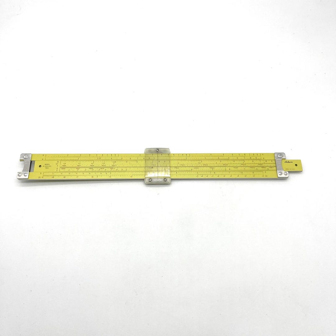Pickett N 1010-ES Slide Rule Trig Metal Yellow Vintage Made in USA - Etsy