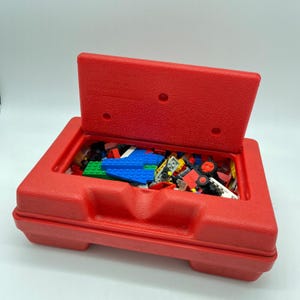Vintage LEGO System Bricks w/ Case - Assorted Parts & Pieces - Building Blocks