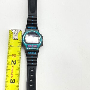 Vintage Timex Ironman Triathlon Indiglo Digital Watch Teal Purple 8 Lap 760 Bild 10