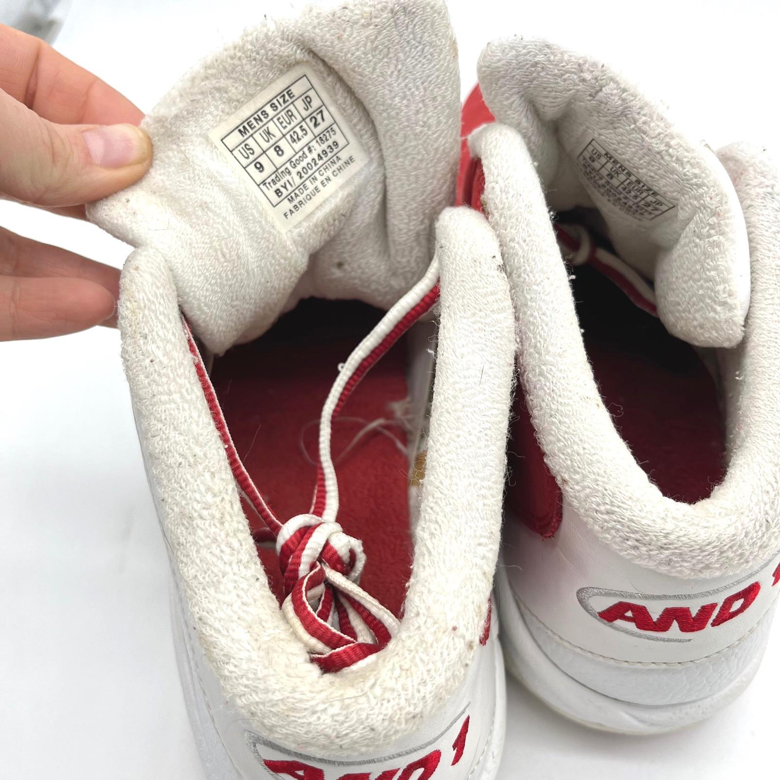 And1 Tai Chi 2002 Mens Basketball Shoes 9 White Red Sneakers‎ Athletic 20024939 8156A-988XL.jpg_BO30,255,255,  main image 4