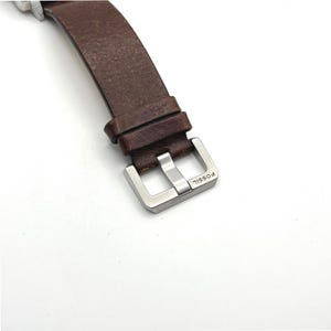 Fossil JR-9120 Big Tic Digital Watch Stainless Steel Brown Leather Strap Retro image 17