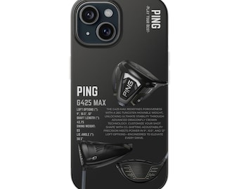 PING Golf Phone Case | Golf Club Inspired iPhone 15/14/13 Pro Max Cover | Gift for Golfers | Golf Accessories for Men | Golf iPhone Case