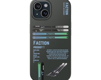 Faction Prodigy 1 Skiing Phone Case Snowboard and Ski Gear Design, iPhone Protective Case, Snow Sports Gift for Skiers