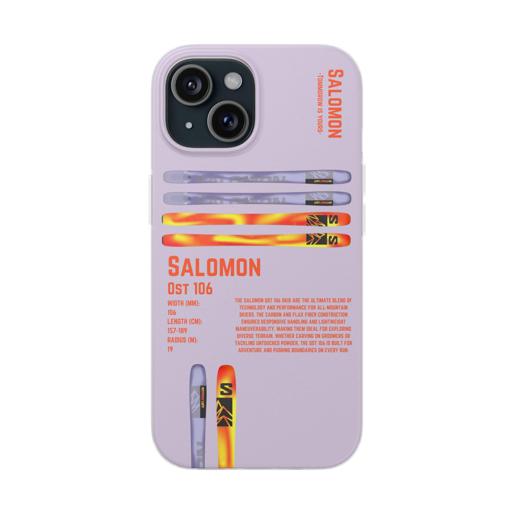 Salomon QST 106 Skiing Phone Case Snowboard and Ski Gear Design, iPhone Protective Case, Snow Sports Gift for Skiers