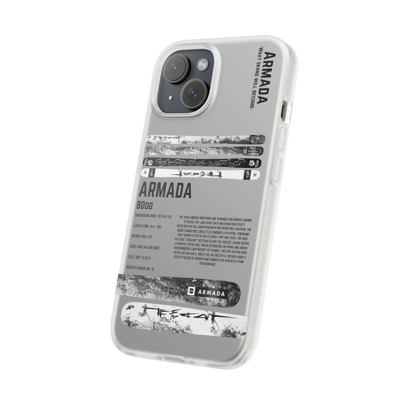 Armada Bdog Clear Skiing Phone Case Snowboard and Ski Gear Design ...