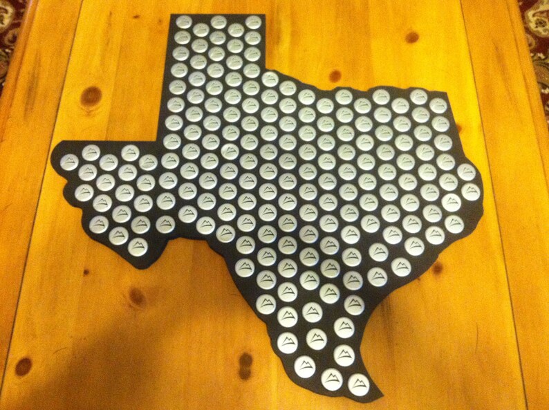 State of Texas bottle cap display holder Holds 184 bottle Etsy